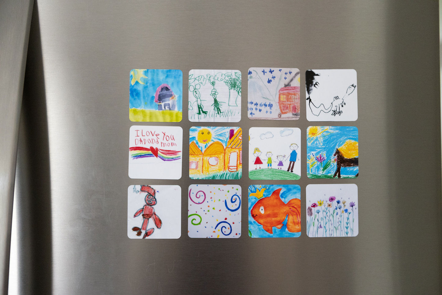 12 pack - custom photo slim magnets