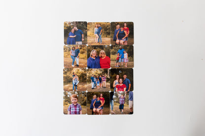 12 pack - custom photo slim magnets