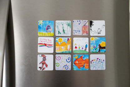 12 pack - custom photo slim magnets