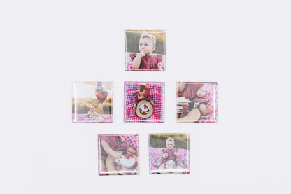 6 Pack - Custom Photo Mylar Magnets