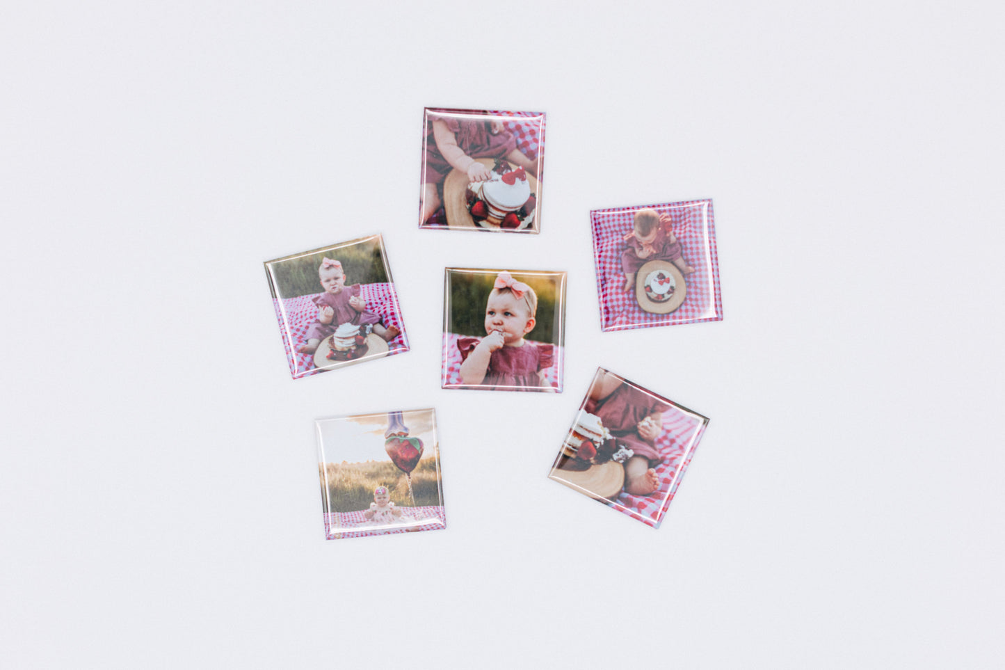 6 Pack - Custom Photo Mylar Magnets