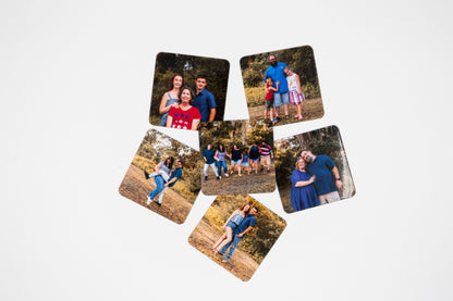 6 Pack - Custom Photo Slim Magnets