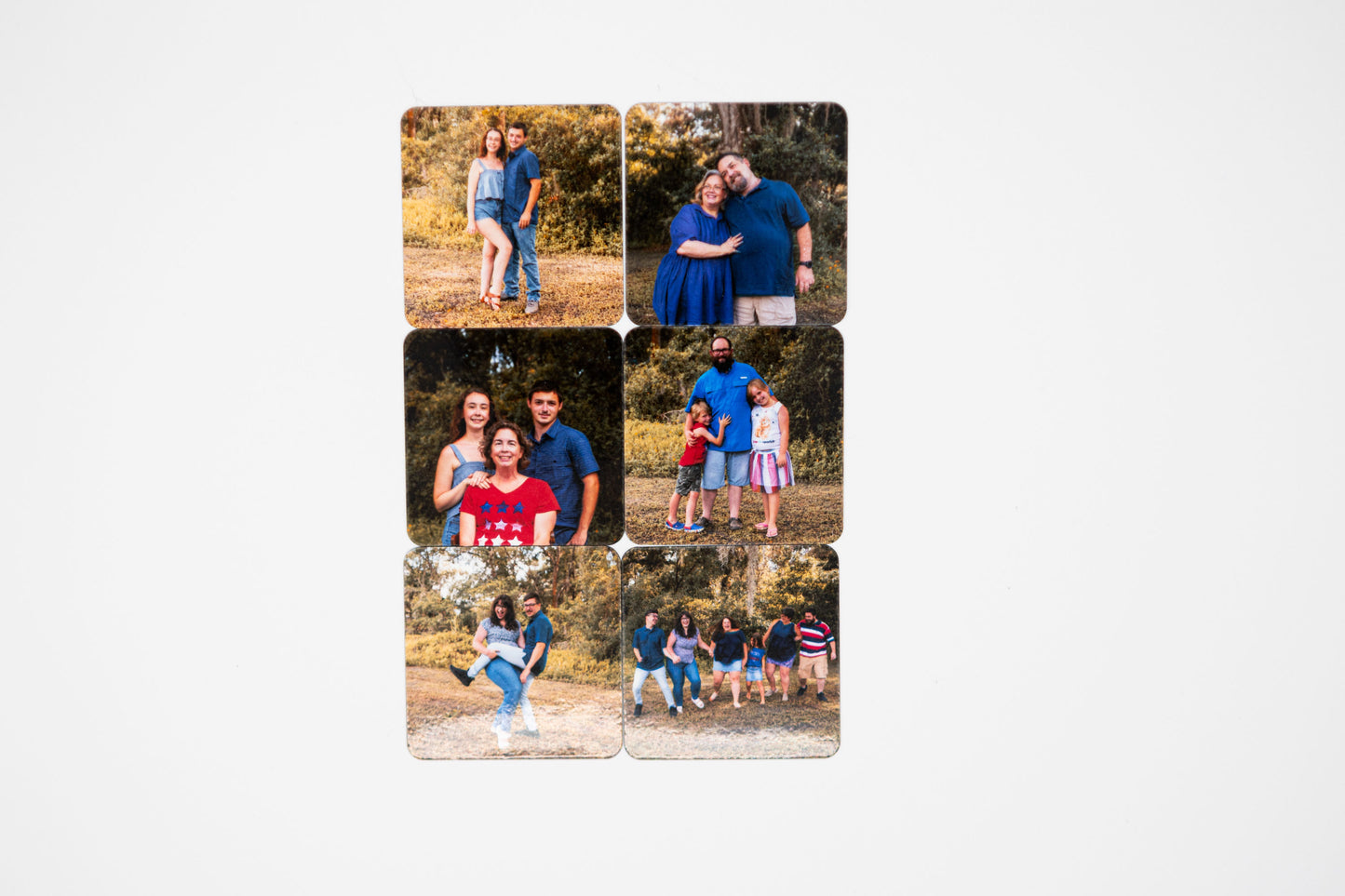 6 Pack - Custom Photo Slim Magnets