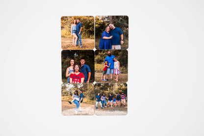 6 Pack - Custom Photo Slim Magnets