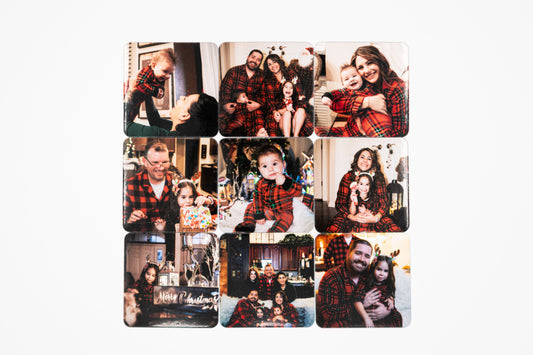 9 Pack - Custom Photo Slim Magnets